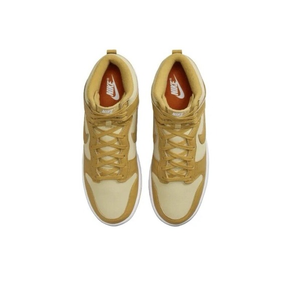 Nike Dunk Hi Retro PRM Shoes Wheat Team Gold White DV7215-700 Men's Sizes NEW 11 - Picture 2 of 7